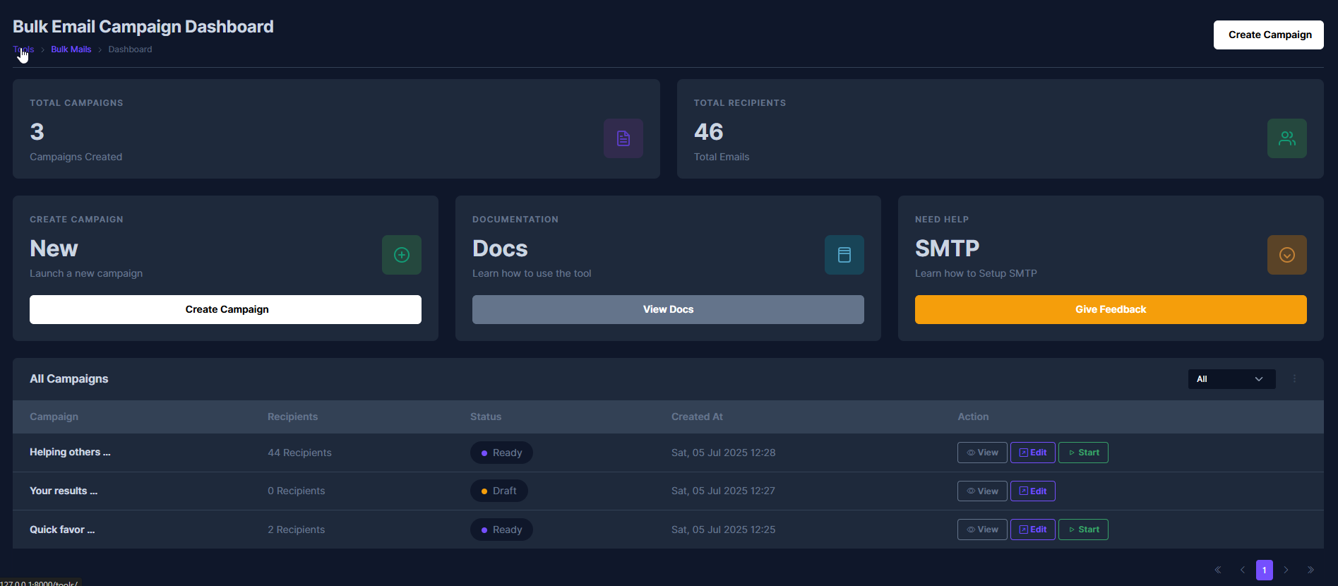Bulk Email Tool